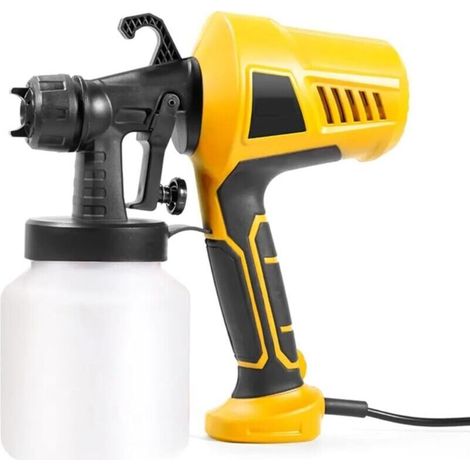Pistolet à Peinture HVLP 500W, Pulvérisateur Électrique 800ML, Débit 1000ML/Min,3 Modes,pour Intérieur et Extérieur de Maison, Armoires, Clôtures, Plafonds