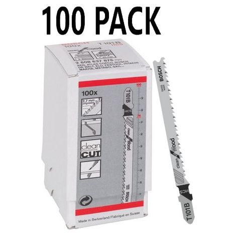 BOSCH T101B (100 PACK) (pkt of 100) Basic for wood 100mm