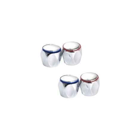 Autres accessoires de robinetterie 2 Ensembles Robinet Poignées Chaud Froid Robinet Poignée Index Boutons Replacemen Robinet Boutons commutateur Tap pour Baignoire Douche--1xRouge /1xBleu-RAPANDA - Cr (1/4)