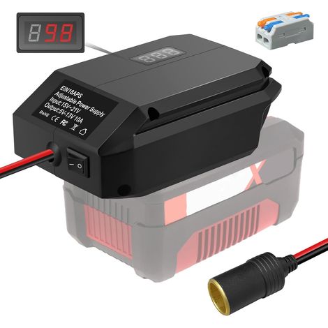 Convertisseur Step Down 18 V vers 12 V, connecteur d'alimentation pour appareils de voiture, chargeur DIY Buck Converter Power Station, adaptateur allume-cigare pour réfrigérateur (1/5)