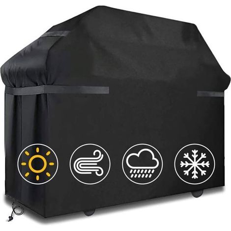 Housses de barbecue Housse de barbecue étanche Coupe-vent, indéchirable Housse de barbecue avec sangles(145 x 61 x 117 cm) (1/5)