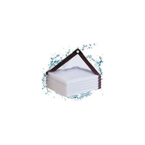 Wasserdichte, transparente Outdoor-Plane mit Ösen – 2 x 3 m, hochfest, reißfest, UV-beständig – Winterschutz für Gewächshaus, Garten, Pflanzen (1/5)