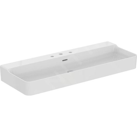 Ideal Standard Conca Ceram - Lavabo 1200x450 mm, avec trop-plein, 3 trous pour robinet, blanc T380401 (1/5)