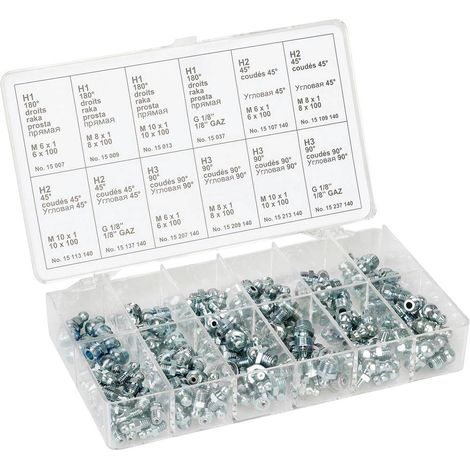 Pressol Boîte d'assortiment de graisseurs 140 pièces 215 mm 1 pc(s) (1/2)