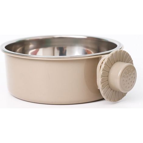 Filiyano-Gamelles pour chiens et chats, amovibles et suspendues, en acier inoxydable, pour cage, pour eau et nourriture (grand modèle, vert) (1/5)