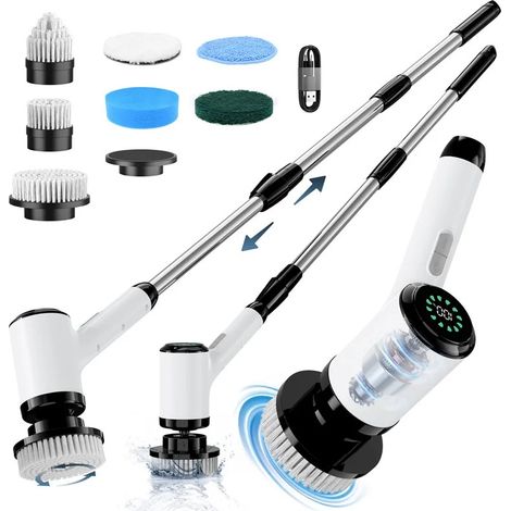 Cordless Electric Cleaning Brush 7-in-1 Bathroom Window Electric Spin Cleaner Kitchen Toilet Automotive Household Rotate Clean(TYPE3)