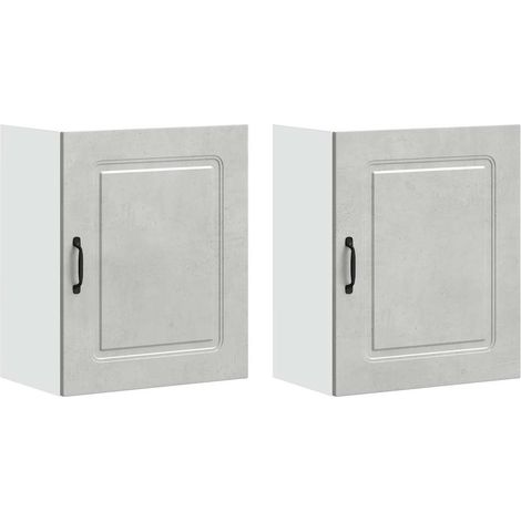 Maison Exclusive - Pensili da cucina 2 pz Kalmar in Legno Multistrato Grigio cemento
