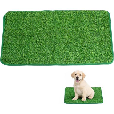 Gazon artificiel pour chien - 70 × 46 cm - Réutilisable - Lavable - Antidérapant - Pour chiots d'intérieur - Balcon - Jardin (1/5)