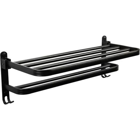 Porte-Serviettes - 60 cm - Pliable - Antirouille - Salle De Bain - 1 Pièce (1/5)