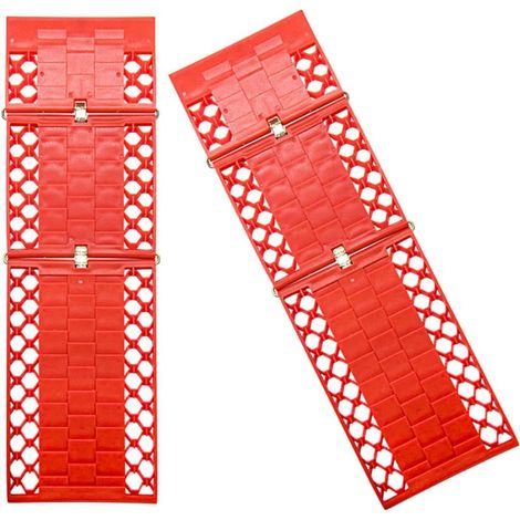 Plaques de Dépannage Pliables pour Véhicules, Planches de Traction en Polypropylène Résistant, Tapis Antidérapant pour Pneus, Lot de 2, Utilisation en Boue et Neige, Accessoire (1/5)