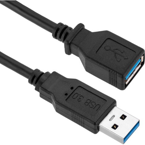 BeMatik - Câble rallonge USB 3.0 2 m Type-A Mâle à Femelle (1/5)