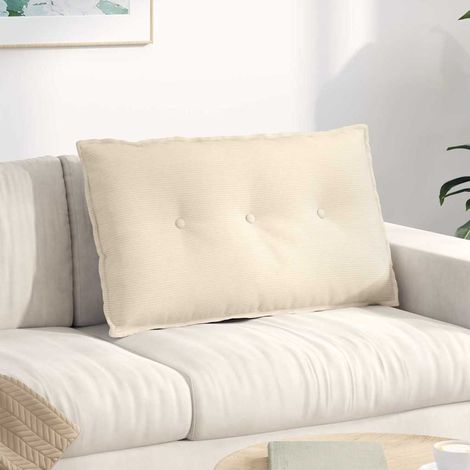 Rückenkissen Creme 80 x 50 cm Cordstoff