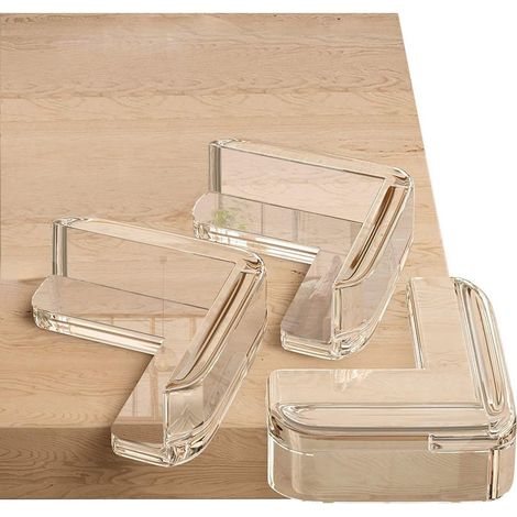 QAZQA 20PCS Protection Coin de Table Bébé, Protecteur d'angle de Meuble Transparent, Doux et Haute Résilience, Protège Le Bébé des Angles Vifs de la Table (L-Shape) (1/5)