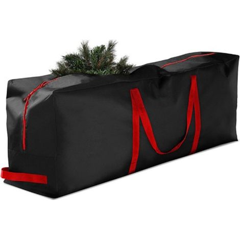 Sac de Rangement pour Sapin de Noël - Tissu Oxford 210D - 122 x 38 x 51 cm - Imperméable et Résistant aux Déchirures - Noir (1/5)