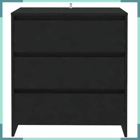Buffet - 809747 - Noir - Bois d'ingénierie - 70 x 41 x 75 cm (1/5)