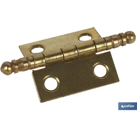 Cerniera in ferro ottonato da 2 pezzi di fascia alta 40x35 (1/2)