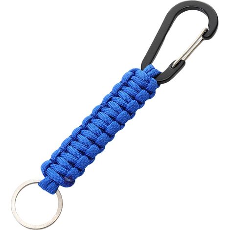 Porte-clés multifonction avec corde tressée et boucle, cordon pour parapluie, accessoire extérieur, 1 pièce (1/5)