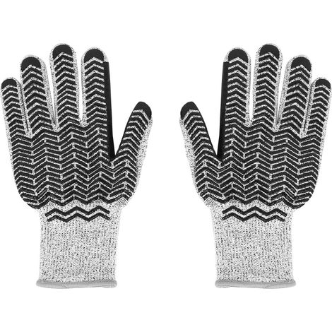 Gants anti-coupures en gel de silice HPPE niveau 5, 13 points de couture, gris chiné, protection des mains (1/5)