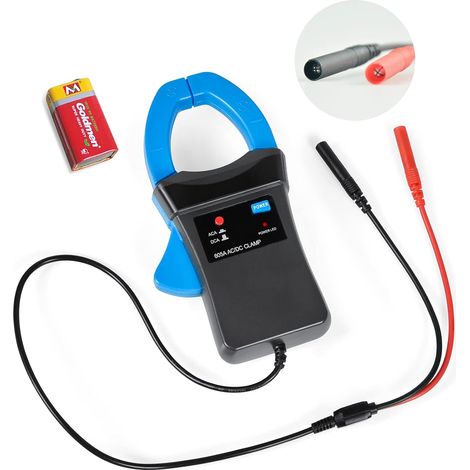 Adaptateur d'ampli de sonde de courant à pince AC/DC 600A portable, accessoire de multimètre numérique KE-605A pour fonctionner avec un testeur électrique multimètre automobile (1/5)