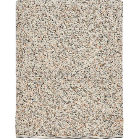 Tapis salon et chambre en laine 140x200 beige et marron rectangle tissé