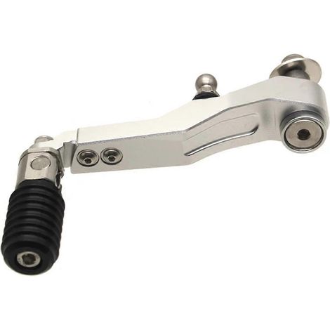 Verstellbarer, klappbarer Schalthebel für Motorräder, silberfarben (1/5)