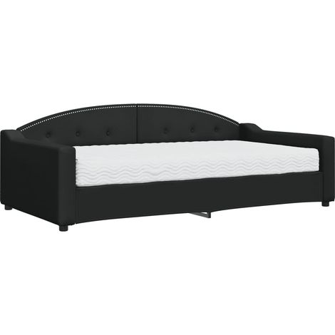 Maison Exclusive - Divano Letto con Materasso Nero 100x200 cm in Tessuto (1/5)