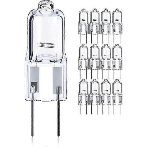Lot de 12 halogènes 50 W Gy6.35/G6.35 à intensité variable, culot à deux broches 12 V T4 G6.35 820 lm. (1/5)