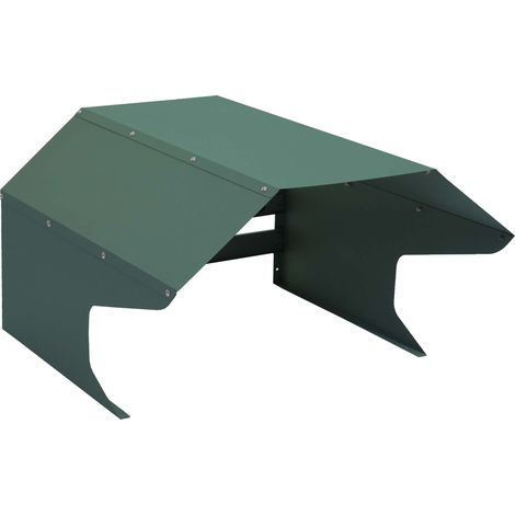 Garage pour robot tondeuse avec protection météo 41x60x70 cm acier galvanisé vert 040010375 (1/5)