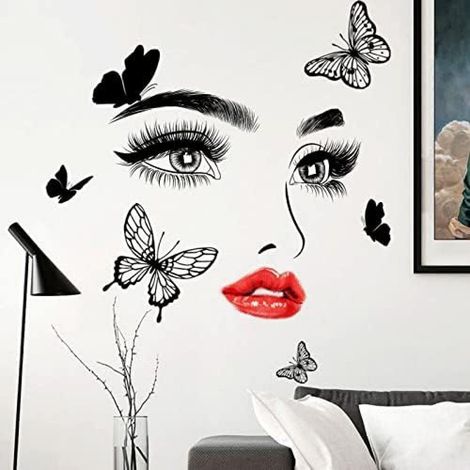 Autocollants muraux pour femmes inspirantes Papillons Stickers Chambre Salon 30x90cm (1/4)