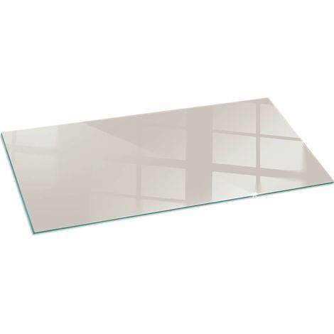 Plaque en verre trempé pour cheminée indépendante de sol avec impression Couleur Crème clair 125x50 cm (1/5)