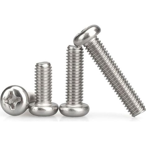 200/500 pièces M1.4 M1.6 Longueur 2-16 mm vis cruciforme en acier au carbone nickelé à tête (1/2)