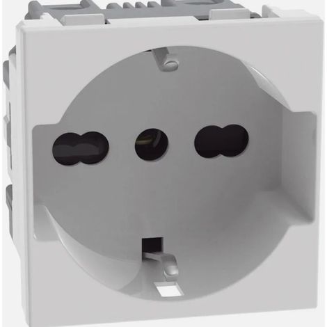 Presa Schuko Compatibile con Bticino MatixGo - Biesse - Tipo JW4140A16