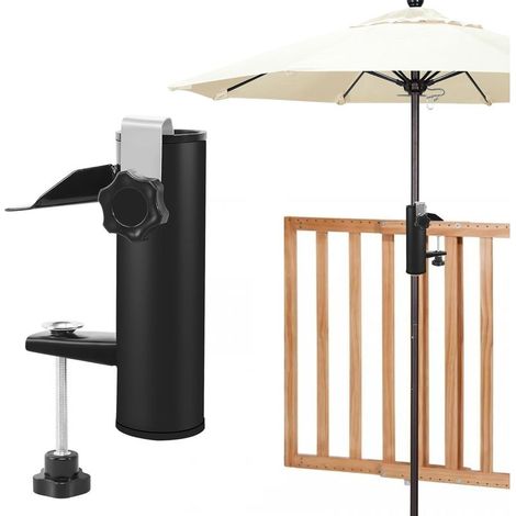 Support de parasol pour balcon, balustrade de balcon, support de parasol pour balcon, terrasse ou table, camping (1/5)