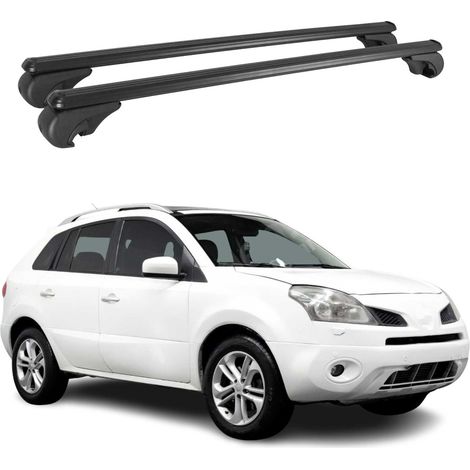 OMAC Aluminium Dachträger Querträger für Renault Koleos I 2008-2015 – TÜV / DIN 75302:2019 – Abschließbar – Max. 75 kg – 2 Stangen Schwarz (1/5)