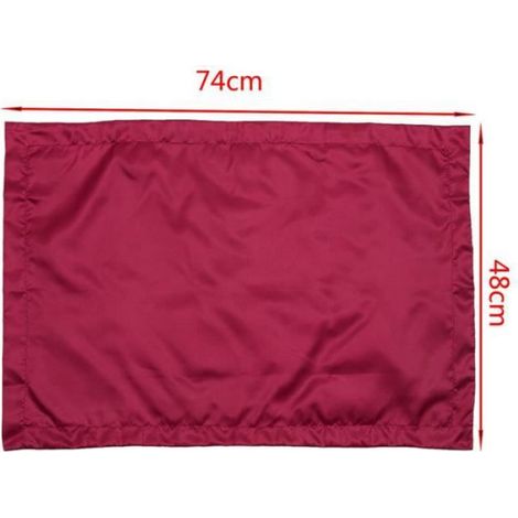 Taie d'oreiller - - Lot de 2 - Satin - 48 x 74 cm - Vin rouge (1/4)