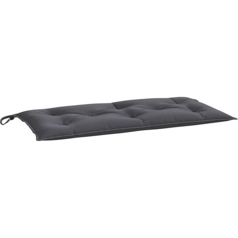 Coussin de banc de jardin gris anthracite, 100x50x7 cm, tissu Oxford.