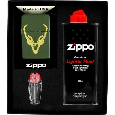 ZIPPO Feuerzeug Hirsch 2 Geschenkset Nr. 1 (1/3)
