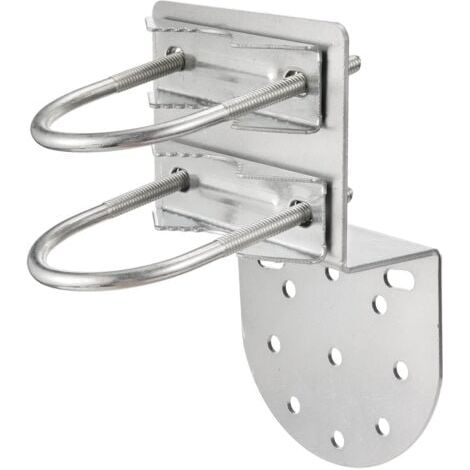 Support Mural Antenne Fixation Mât Antenne Antirouille Accessoires Matériels pour Extérieur Maison Support de Poteau d'antenne Kits de Montage (1/5)
