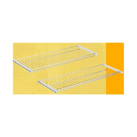 Ensemble plat inox et égouttoirs en verre avec meuble 65 cm 92165