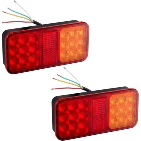 2Pcs Feux Arrières LED 12V Feux de Frein Multifonctionnel Feux Remorque LED Universel (1/4)