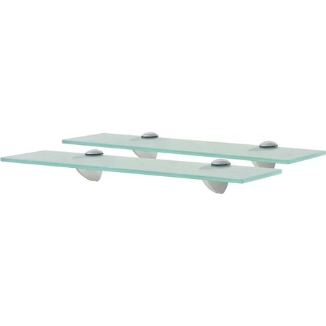 vidaXL Floating Shelves 2 pcs Glass 40x10 cm 8 mm (243755x2)