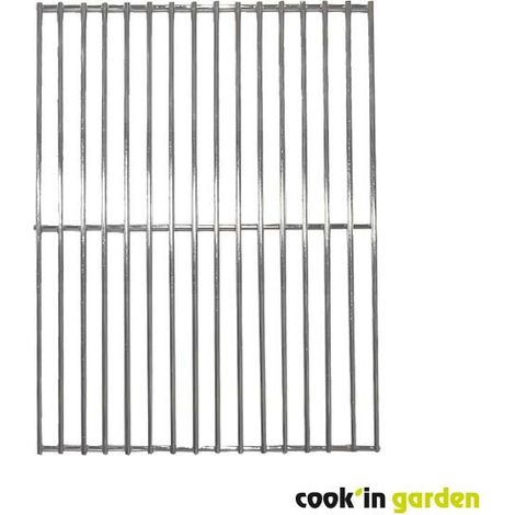 Rejilla de acero cromado L 33,5 x A 25 cm - Cook in Garden