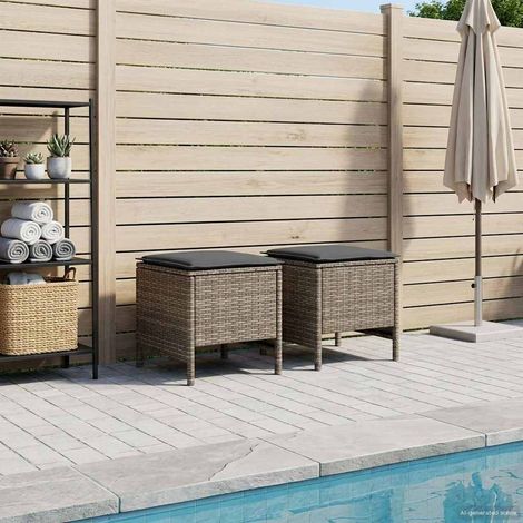 Poggiapiedi da Giardino 2 Pezzo Grigio e Grigio Scuro vidaXL