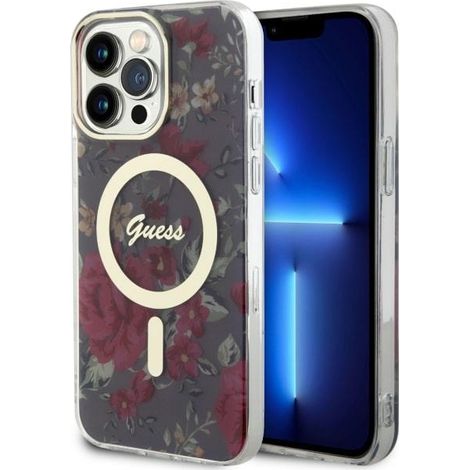 Coque Guess Hardcase Fleur MagSafe Verte pour iPhone 14 Pro Max (1/5)