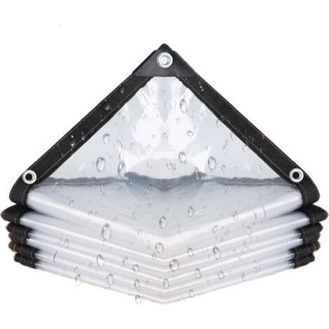 1X2M Bâche Étanche Transparente Avec Œillets, Bâche Imperméable Pour Poulailler, Bache Transparentes Exterieur Plastique, Bâches De Protection Résistante À La Poussière Et À La Pluie (1/5)