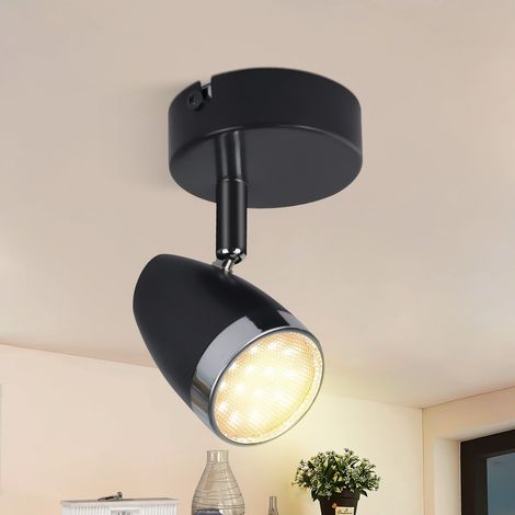GBLY LED Deckenleuchte Drehbar Modern, Grau 2 Flammig 8W Warmweiß 3000 K Deckenstrahler schwenkbar 350 °für Wohnzimmer Flur Küche Esszimmer