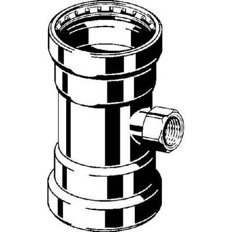Viega Té en S Megapress XL, DN 80, Rp 3/4 acier non allié, revêtement zinc-nickel modèle 4217.2XL, 752118