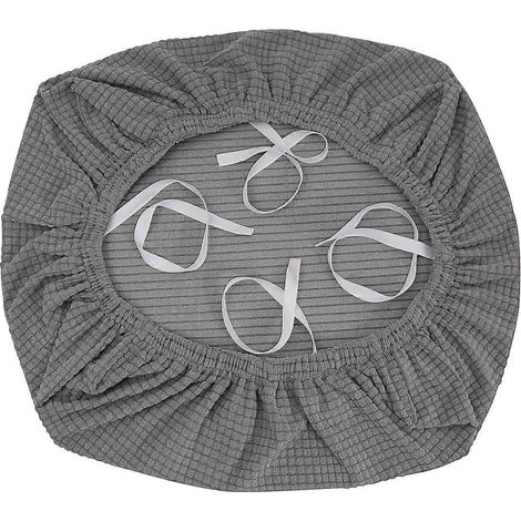 Housses de siège de chaise de bureau, amovibles et lavables, extensibles, 3 pièces, antidérapantes, grises. (1/5)