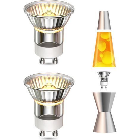 Lot de 2 Ampoule MR11 GU10 35W Blanc Chaud Variable Pour Lampe à Lave (1/5)