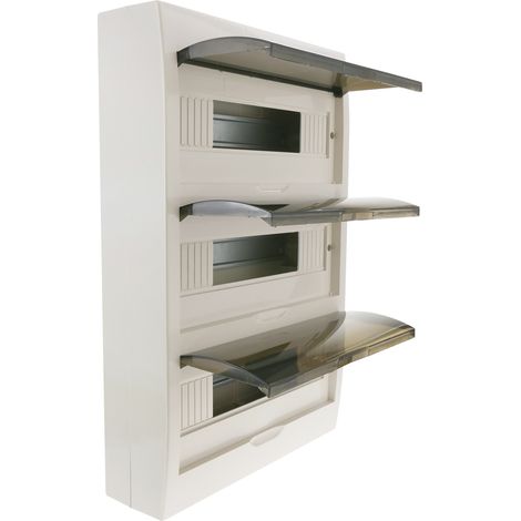 BeMatik - Caja de distribución eléctrica de 36 módulos de 17.5 mm de superficie de plástico ABS SPN IP40